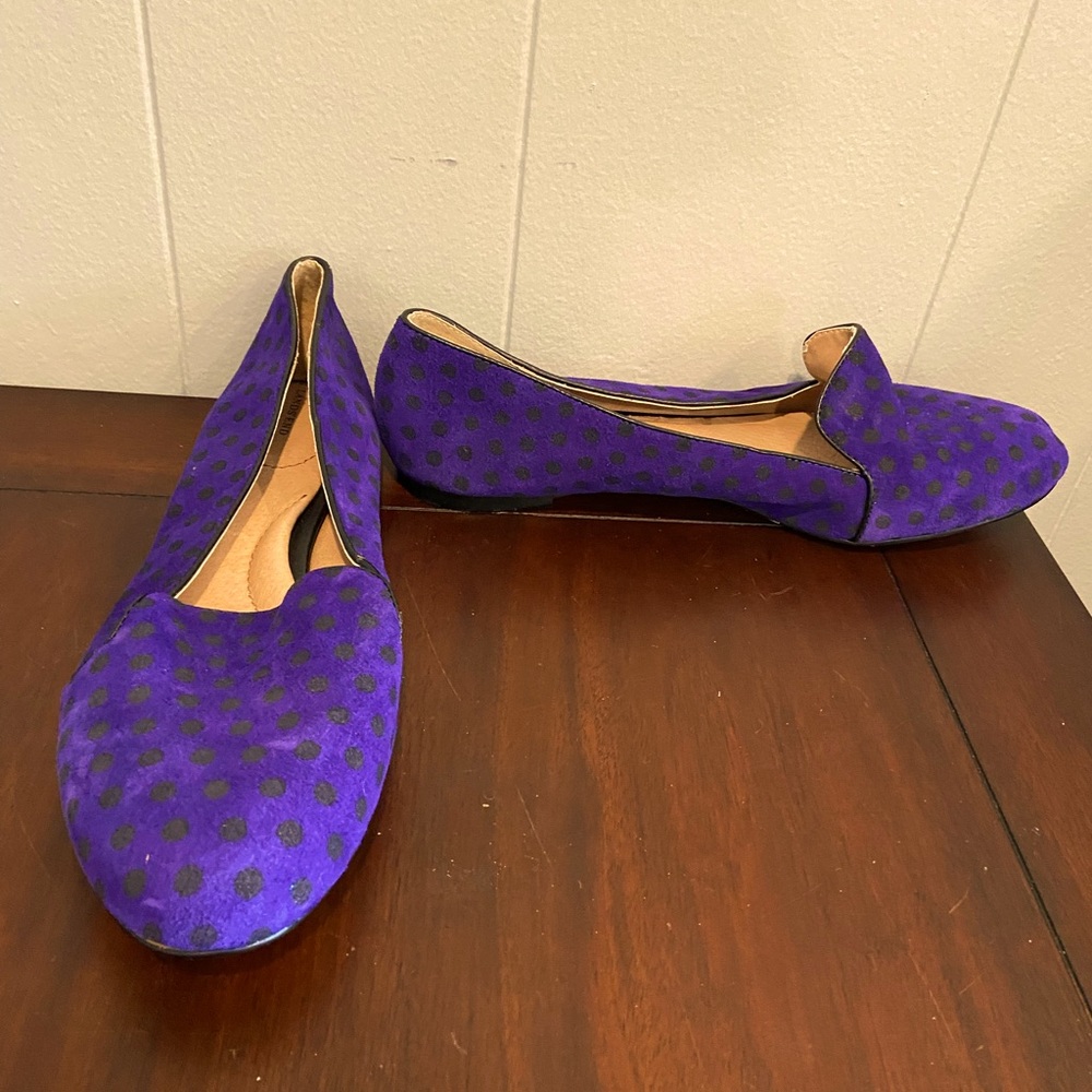 New Lands’ End Flats. Blue with black polka dots ! 🥳